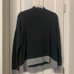 Gray M sweater If It Were Me brand dark with light stripes